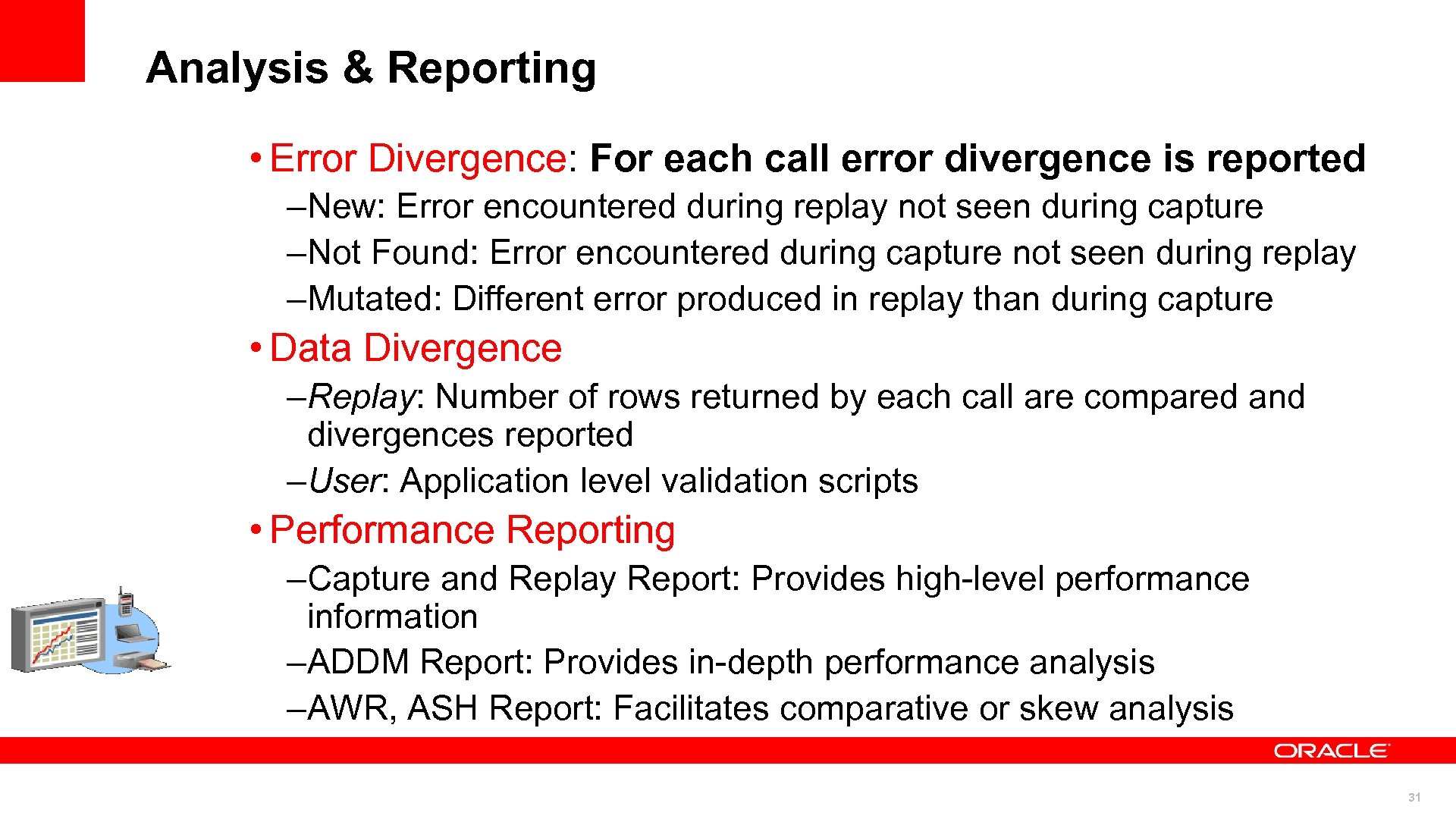 Analysis & Reporting • Error Divergence: For each call error divergence is reported –New: