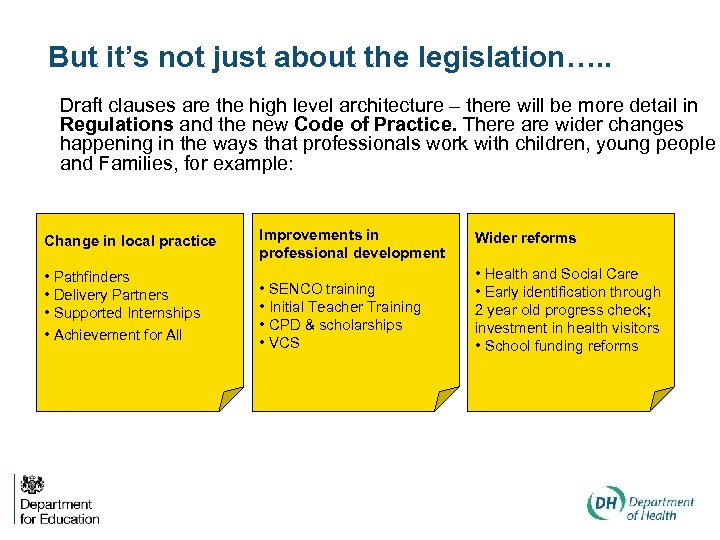 But it’s not just about the legislation…. . Draft clauses are the high level