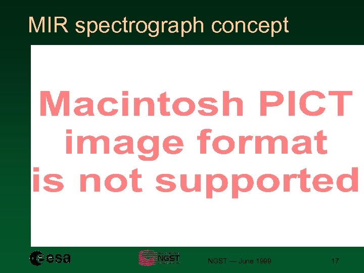 MIR spectrograph concept NGST — June 1999 17 