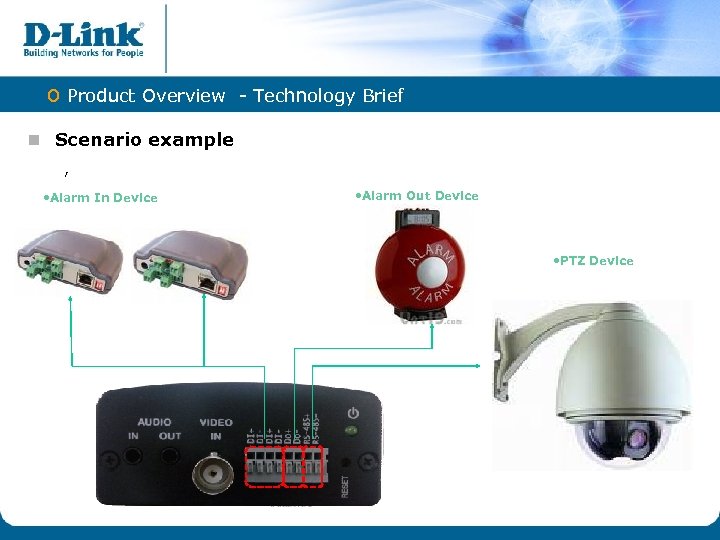 o Product Overview - Technology Brief n Scenario example , • Alarm In Device