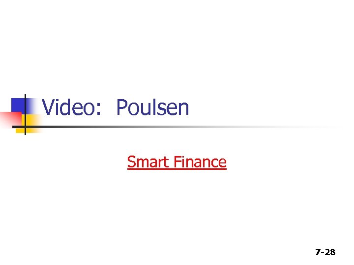 Video: Poulsen Smart Finance 7 -28 