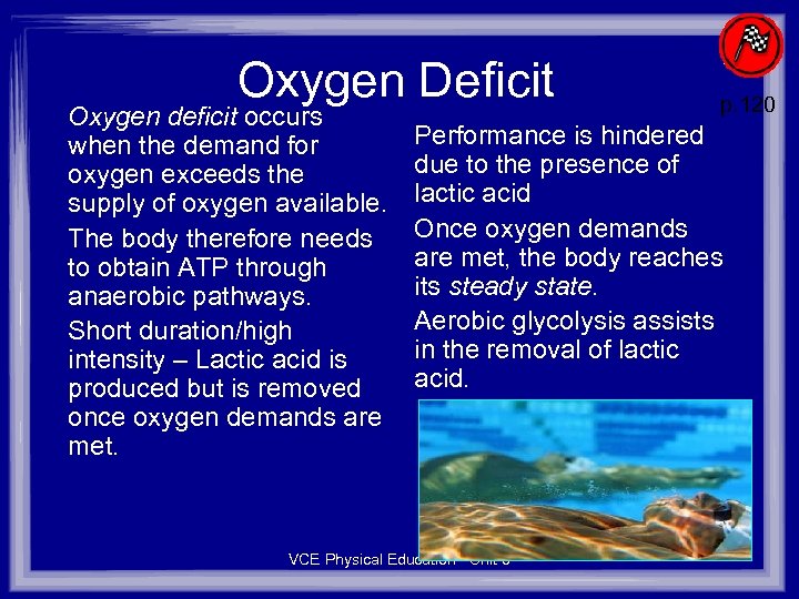 Oxygen Deficit Oxygen deficit occurs when the demand for oxygen exceeds the supply of