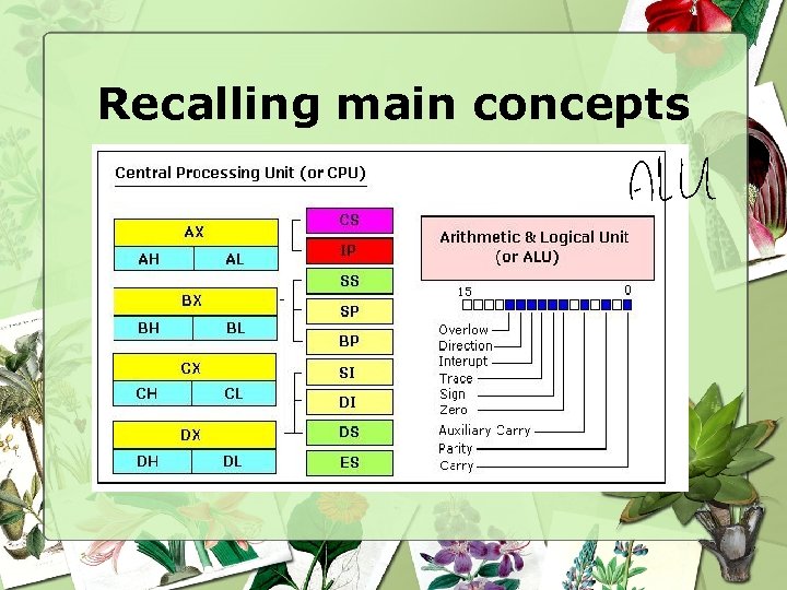 Recalling main concepts 