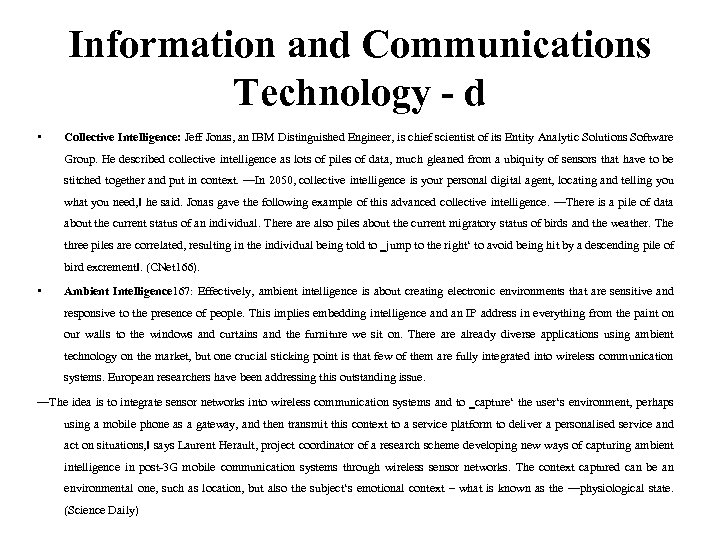 Information and Communications Technology - d • Collective Intelligence: Jeff Jonas, an IBM Distinguished
