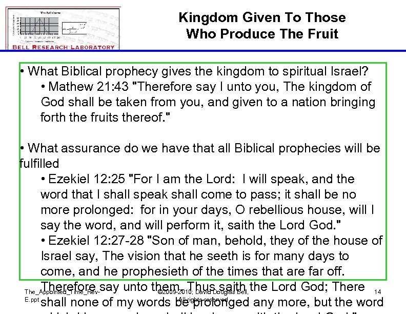 Kingdom Given To Those Who Produce The Fruit • What Biblical prophecy gives the