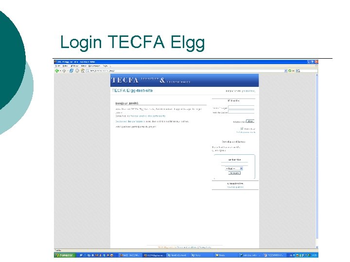 Login TECFA Elgg 