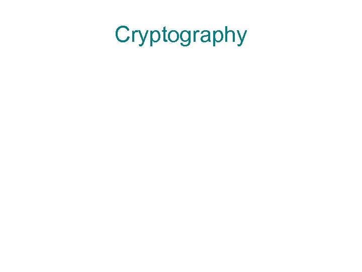 Cryptography 