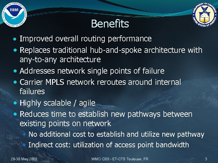 Benefits Improved overall routing performance Replaces traditional hub-and-spoke architecture with any-to-any architecture Addresses network