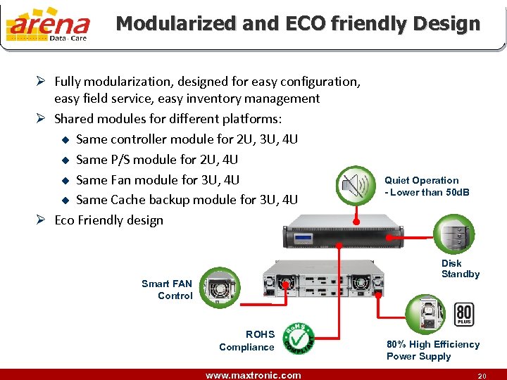 Modularized and ECO friendly Design Ø Fully modularization, designed for easy configuration, easy field