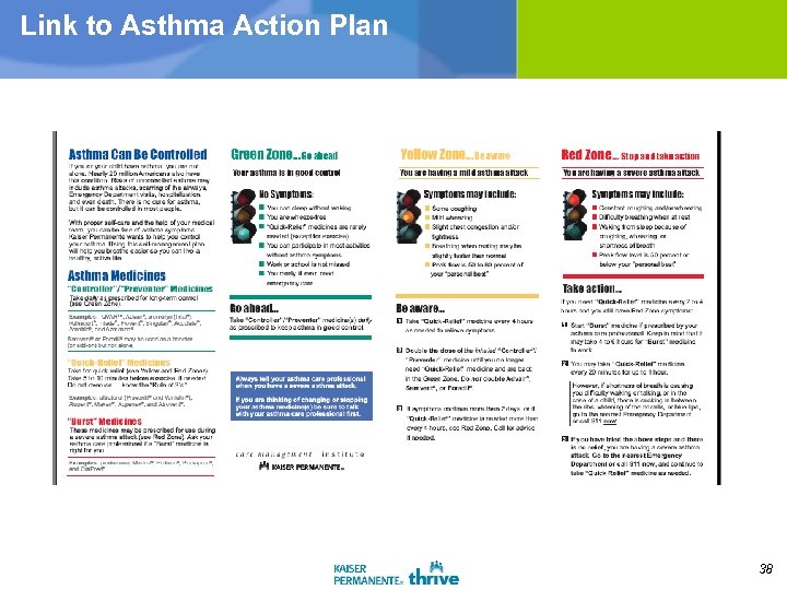 Link to Asthma Action Plan 38 