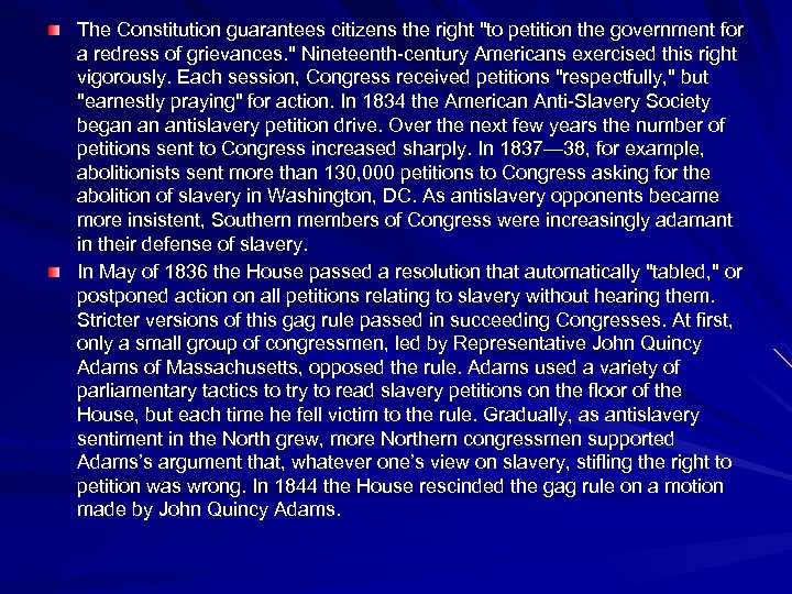 The Constitution guarantees citizens the right 