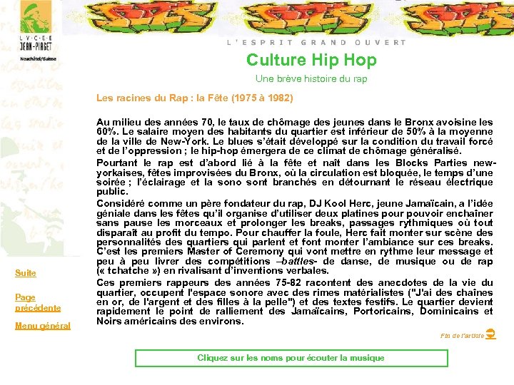 Culture Hip Hop Une brève histoire du rap Les racines du Rap : la