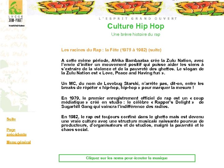 Culture Hip Hop Une brève histoire du rap Les racines du Rap : la