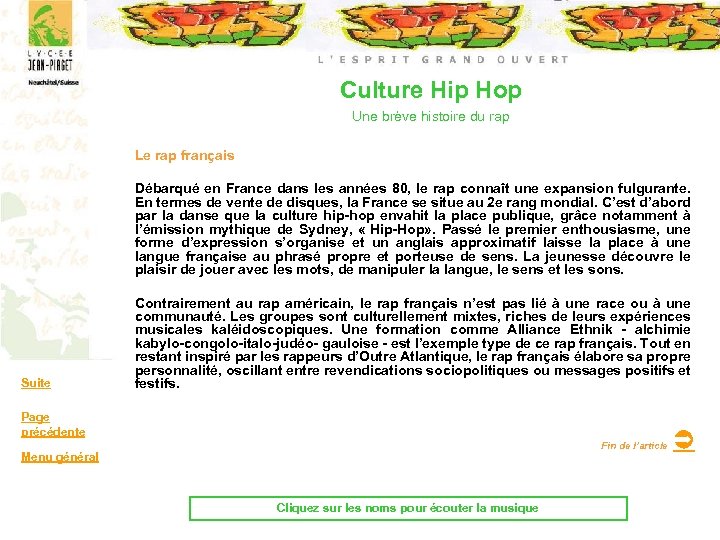 Culture Hip Hop Une brève histoire du rap Le rap français Débarqué en France