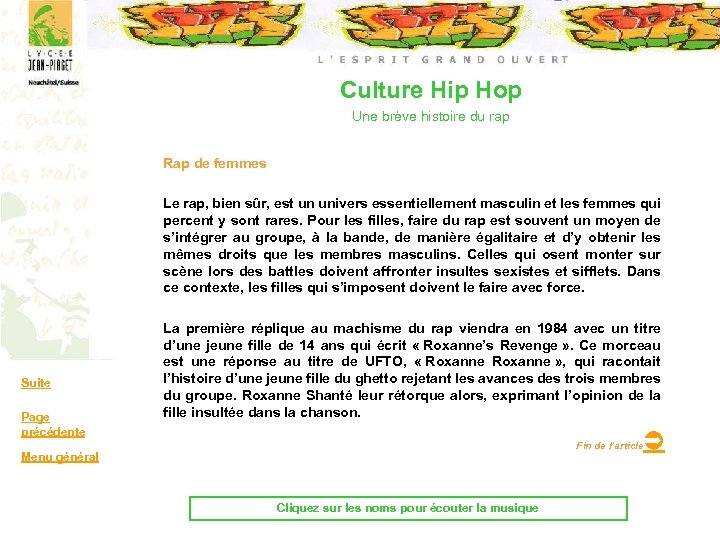 Culture Hip Hop Une brève histoire du rap Rap de femmes Le rap, bien