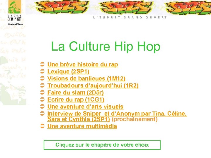 La Culture Hip Hop Ü Ü Ü Ü Une brève histoire du rap Lexique