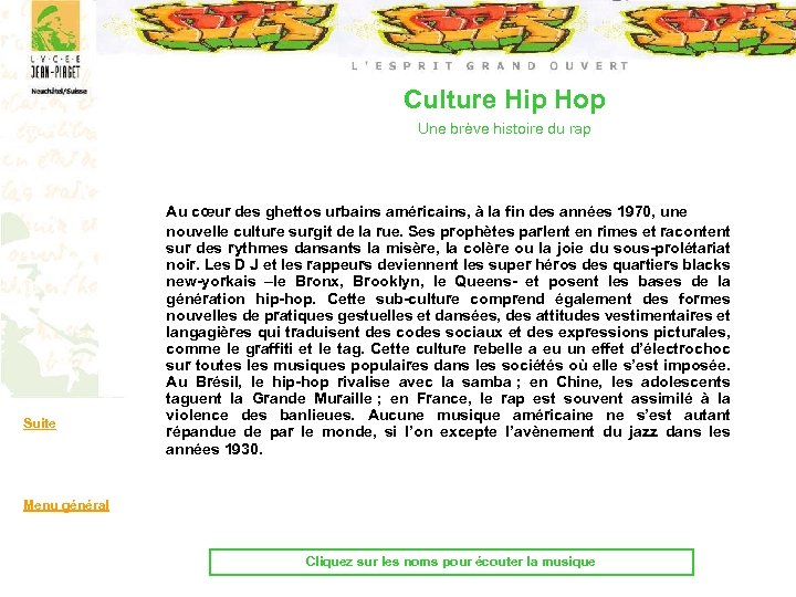 Culture Hip Hop Une brève histoire du rap Suite Au cœur des ghettos urbains