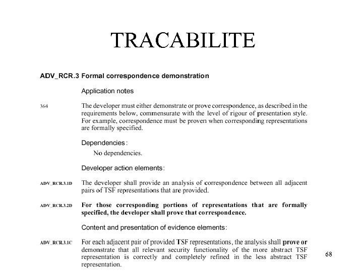 TRACABILITE 68 