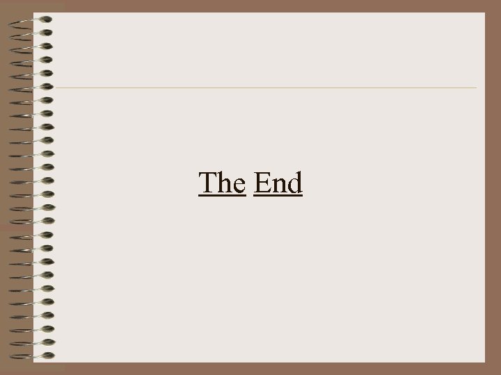 The End 
