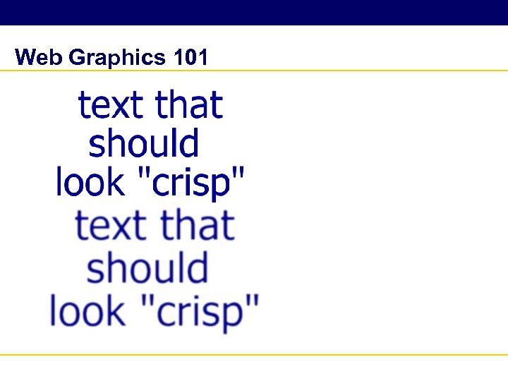 Web Graphics 101 