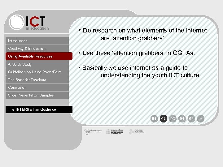 ICT in education Introduction Creativity & Innovation Using Available Resources A Quick Study Guidelines