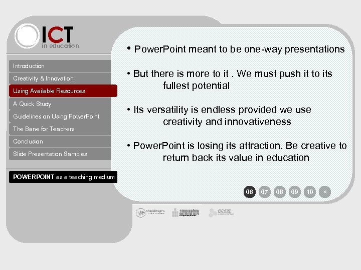 ICT in education Introduction Creativity & Innovation Using Available Resources A Quick Study Guidelines