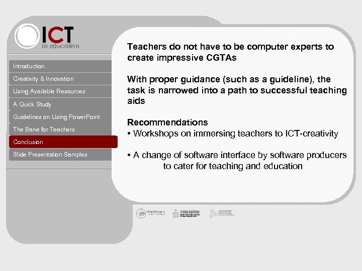 ICT in education Teachers do not have to be computer experts to create impressive