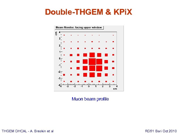 Double-THGEM & KPi. X Muon beam profile THGEM DHCAL - A. Breskin et al