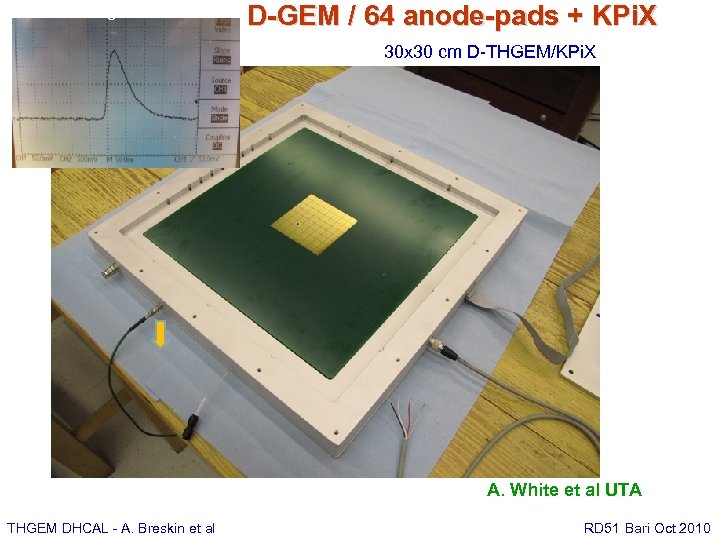 Fe 55 Source Signal Top side D-GEM / 64 anode-pads + KPi. X 30