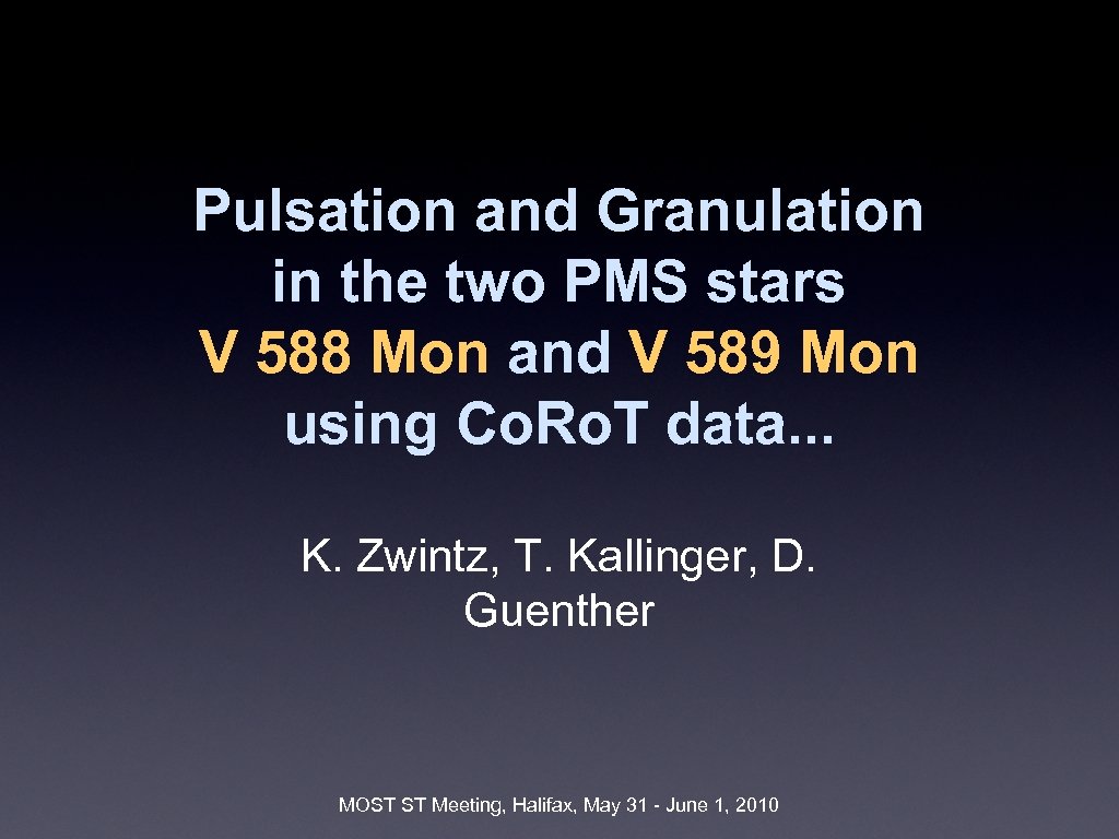 Pulsation and Granulation in the two PMS stars V 588 Mon and V 589