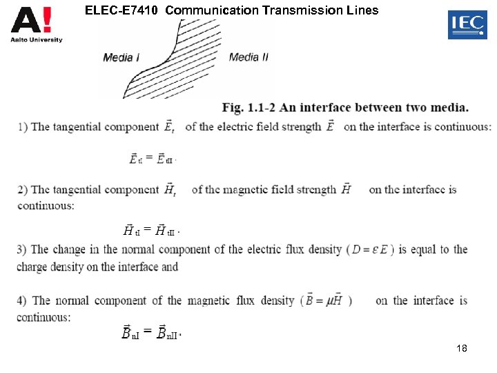 ELEC-E 7410 Communication Transmission Lines 18 
