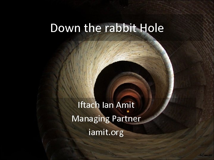 Down the rabbit Hole Iftach Ian Amit Managing Partner iamit. org 