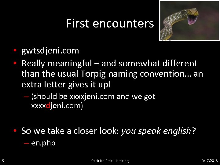 First encounters • gwtsdjeni. com • Really meaningful – and somewhat different than the