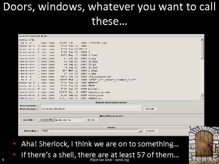 Doors, windows, whatever you want to call these… 6 • Aha! Sherlock, I think