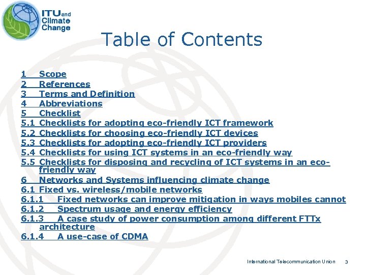 Table of Contents 1 2 3 4 5 5. 1 5. 2 5. 3