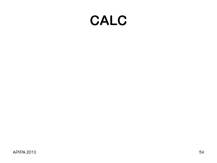 CALC APIPA 2010 54 