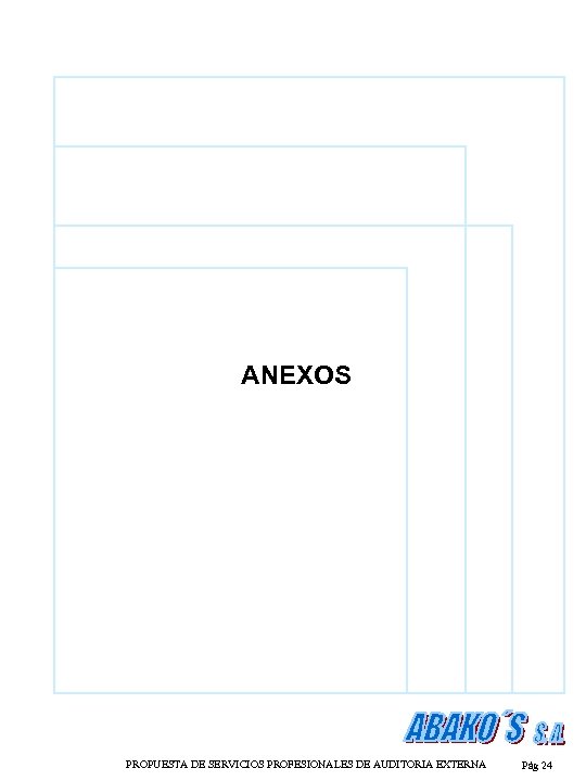 ANEXOS PROPUESTA DE SERVICIOS PROFESIONALES DE AUDITORIA EXTERNA Pág 24 