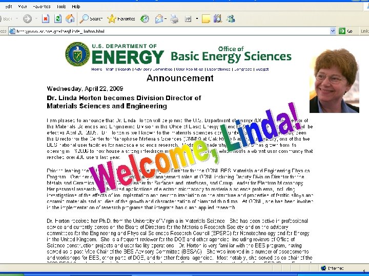 Linda Announcement 5 