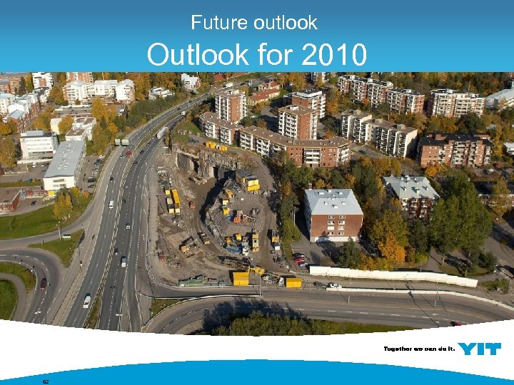 Future outlook Outlook for 2010 62 