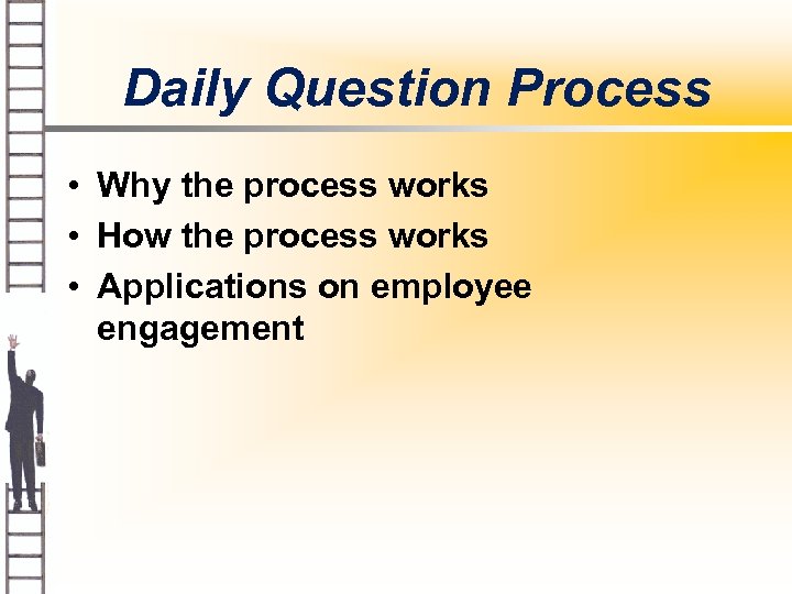 Daily Question Process • Why the process works • How the process works •