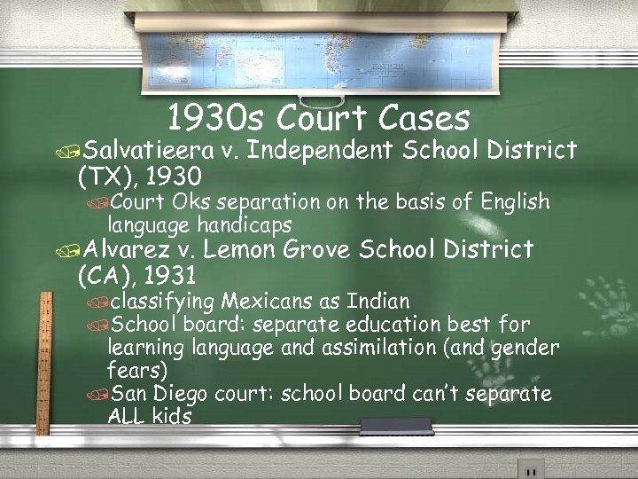 1930 s Court Cases /Salvatieera (TX), 1930 v. Independent School District /Court Oks separation