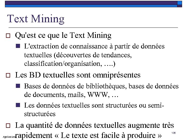 Text Mining o Qu'est ce que le Text Mining n L'extraction de connaissance à