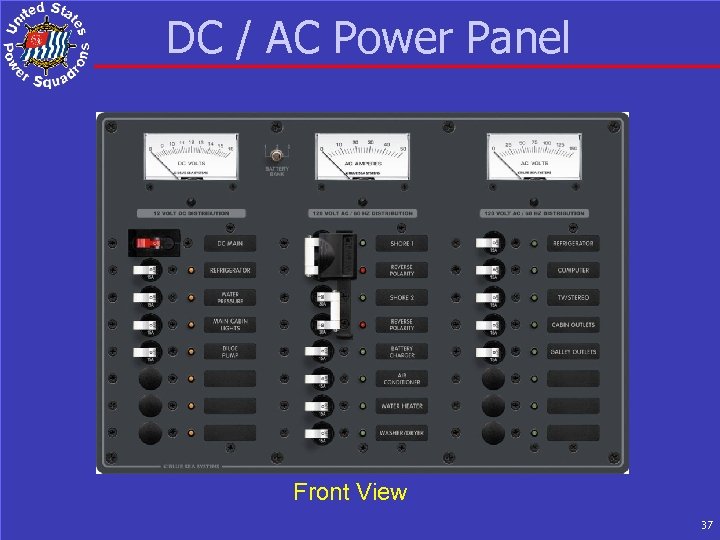 DC / AC Power Panel Front View 37 