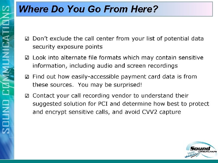 Where Do You Go From Here? 