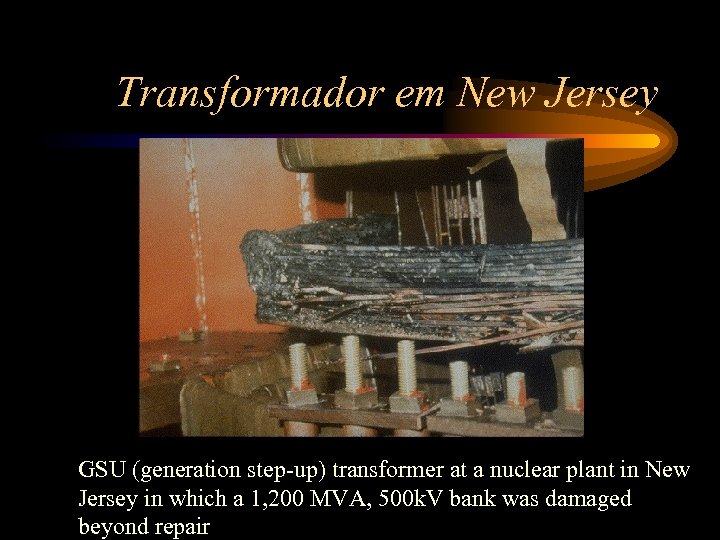Transformador em New Jersey GSU (generation step-up) transformer at a nuclear plant in New