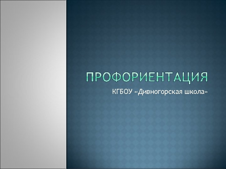 КГБОУ «Дивногорская школа» 