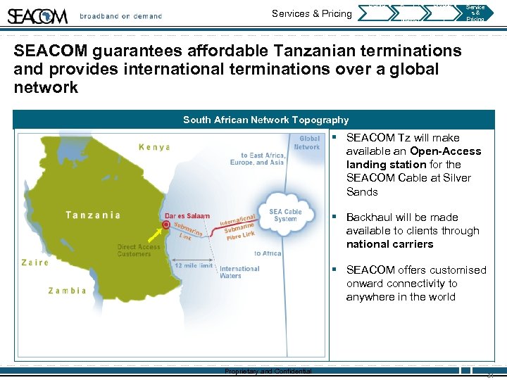 Services & Pricing Deliver y Deadlin es Bandwi dth Market Broadb and on Deman