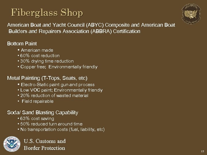 Fiberglass Shop American Boat and Yacht Council (ABYC) Composite and American Boat Builders and