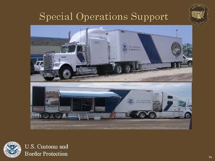 Special Operations Support U. S. Customs and Border Protection 24 
