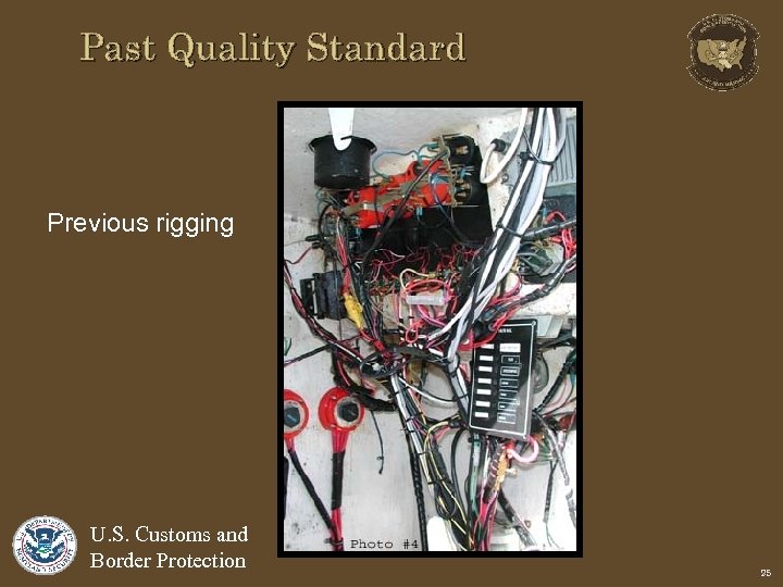 Past Quality Standard Previous rigging U. S. Customs and Border Protection 25 